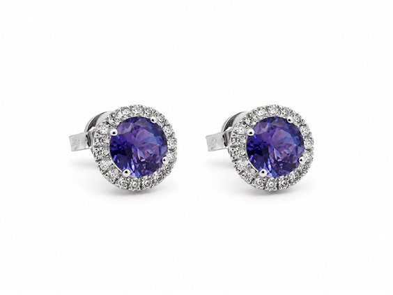 Orecchini Moraglione Donna in Oro Tanzanite 1.50 Ct LNOB0138T - LNOB0138T